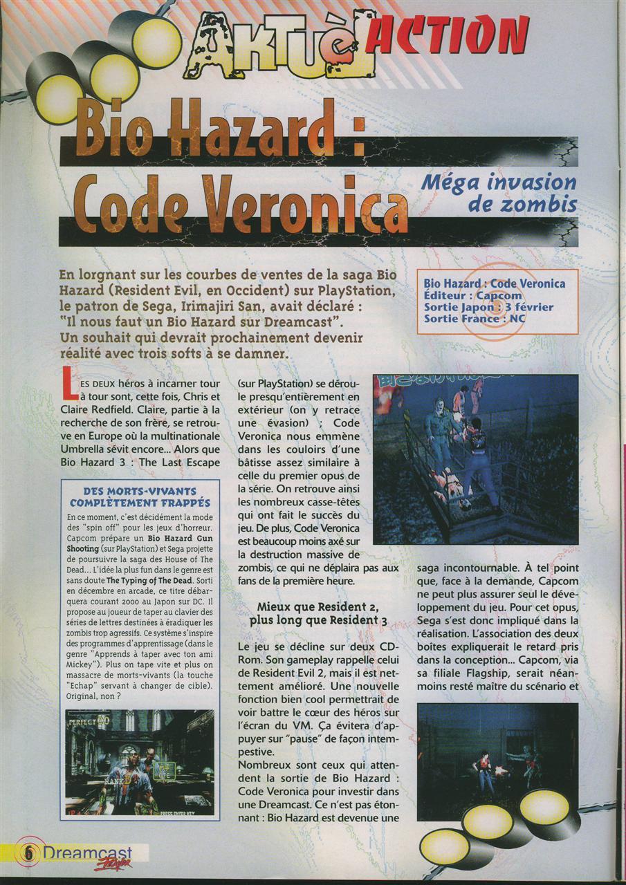 Resident Evil : Code Veronica (Dreamcast Player #1) - p1